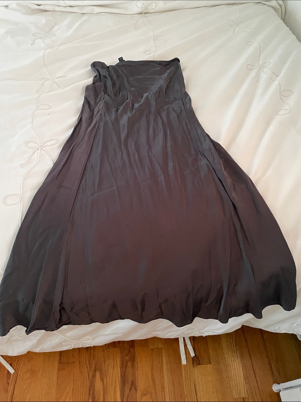 wild fable Satin Maxi Skirt in Charcoal Gray